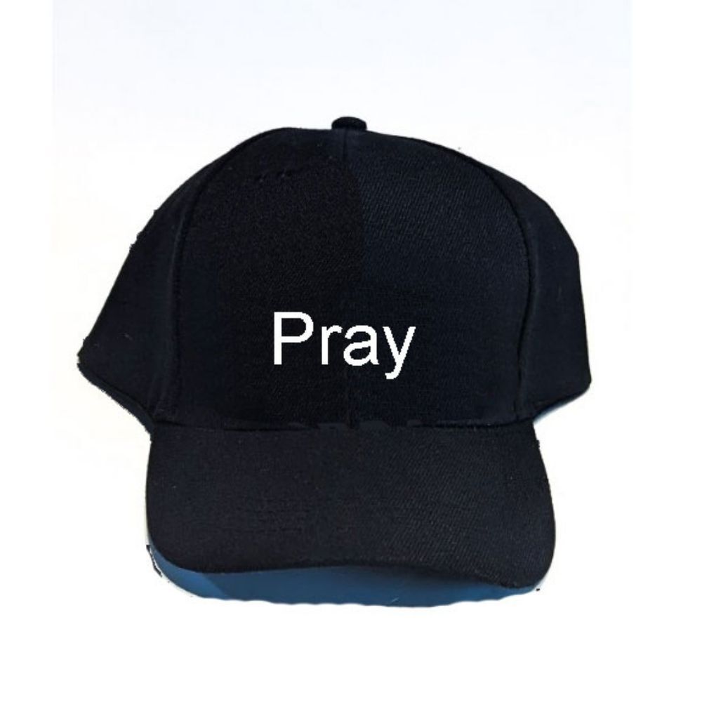 Unisex Pray Embroidered Hat Black Style Fashion Cool Casual Faith Religious Insp